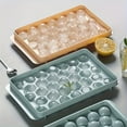 YWUDIC Convenient 2Pack of Round Ball Ice Cube Trays with Lid Easy