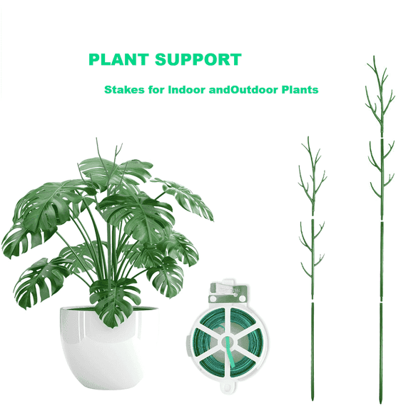 GrowAlong 16.5 in Plastic Landscaping Garden StakesMoss polefor Indoor Outdoor Plants, 7 Pack