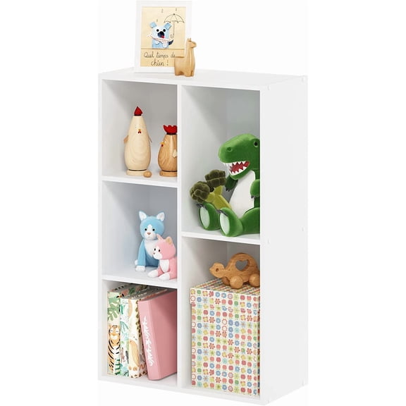 YX Luder 5-Cube No Tool Assembly Open Shelf, White