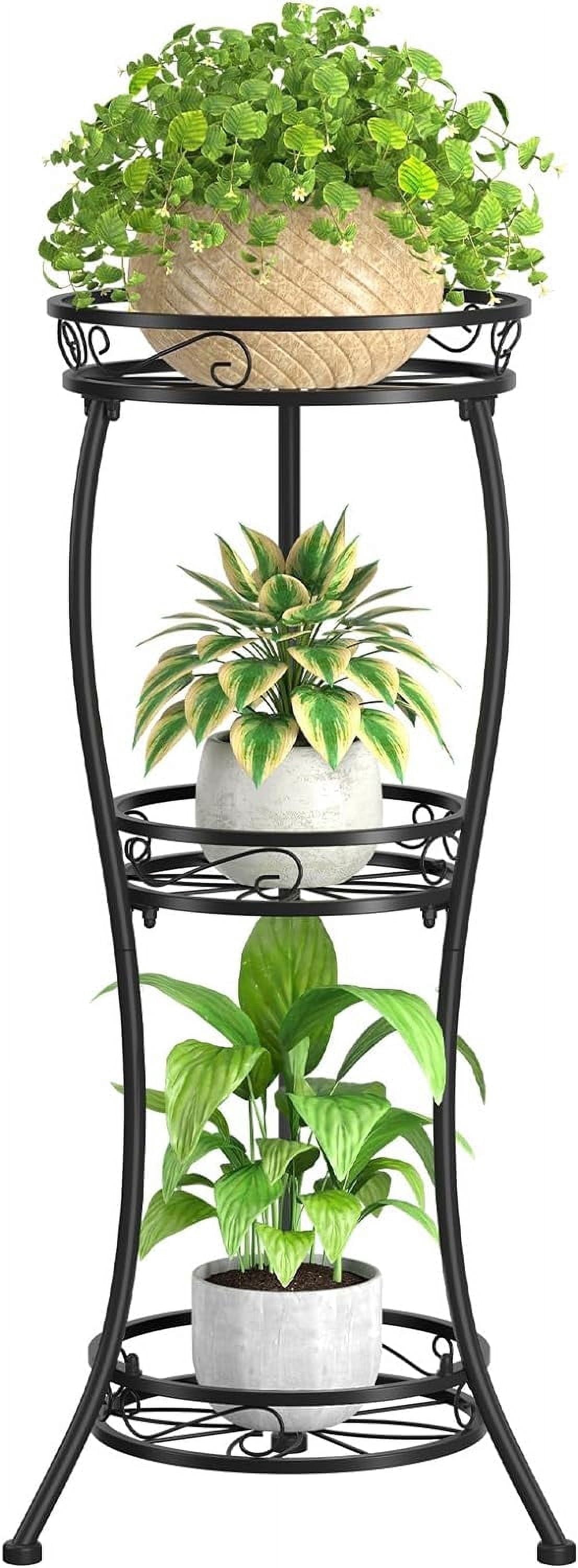 Gilysido Metal Plant Stand Indoor Outdoor,3 Tiered Plant Stand,Display ...