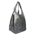 thumbnail image 1 of YX STORE Oversized Bag Solid Color Large Capacity Faux Leather Vintage Foldable Tote for Vacation, 1 of 12