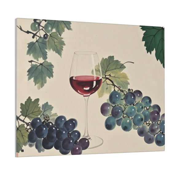 YXCXGO Grapes Prints Artwork Canvas Art Wall Decor Decor Framed For Home Office Classroom Canvas Decorative Picture Ready To Hang - 16x20 In