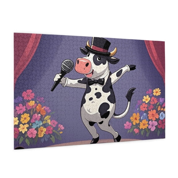 YXCXGO Jigsaw Cows Performing On Stage For Adults 1000 Piece Puzzles Wooden Puzzles Picture Puzzles Game