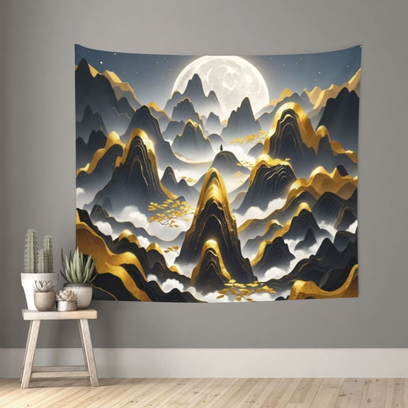 YXCXGO Moon Funny Tapestry Featured Tapestry Cool Poster 60x50 Inch