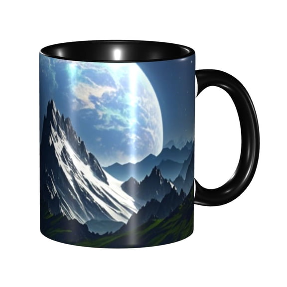 YXCXGO Mugs With Handle Tazas De Cafe Bonitas Set Modernas Cups Cute Mountain Ceramic Mugs Gifts For Mother's Day Cute Coffee Mug Set 11.5OZ