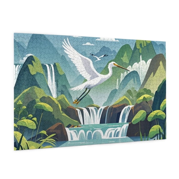 YXCXGO Water And Egrets 1000 Pieces For Adults, Families Puzzles 1000 Pieces Wooden Puzzles Picture Pieces Fit Together Perfectly
