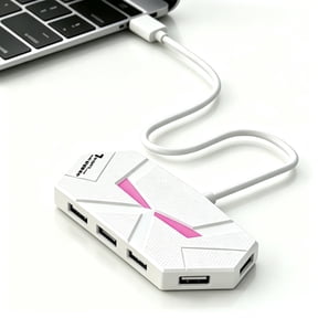 YXELECT 7-Port USB 3.0 Hub with External Power Supply, Portable USB Splitter for Computer, Gaming Console, Hard Drive, Flash Drive and More