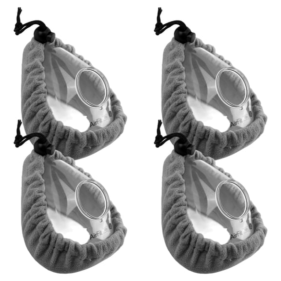 YXMEIGUO 4 Pack CPAP Mask Liners Complitable for F20 & F10 Full Face Mask Cushions, Soft Fleece Mask Covers with Adjustable Drawstring, Reduces Air Leaks & Pressure Marks, Pink
