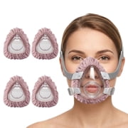 YXMEIGUO 4 Pack CPAP Mask Liners Complitable for Resmed F20 F10 & Most Full Face Mask, Soft Bamboo Fiber Mask Cushions for Reduces Air Leaks & Pressure Marks, Light Pink
