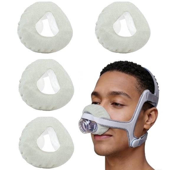 YXMEIGUO 4 Pack Nasal CPAP Mask Liners Compatible with N20, Soft Resuable Washable Cushion Covers for Reducing Skin Irritation & Red Mark, Gray