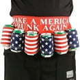thumbnail image 1 of YXMEIGUO American Patriotic Beer Belt Holder, 6 Pack Beer Holders for Cans Belt, USA Beverage Holder, Beer gift Accessories for Christmas Thanksgiving Outdoor Camping Hiking Picnic Party,Y02, 1 of 6
