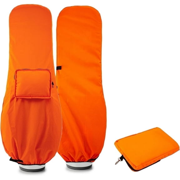 YXMEIGUO Golf Bag Cover, Golf Bag Travel Rain Cover, Waterproof Storage Protector for Golf Clubs, Durable Golfbag Club Covers, Orange