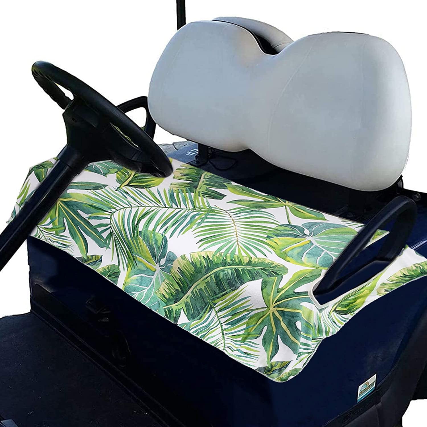 YXMEIGUO Golf Cart Seat Covers, Tropical Palm Leaf Pattern Golf Cart