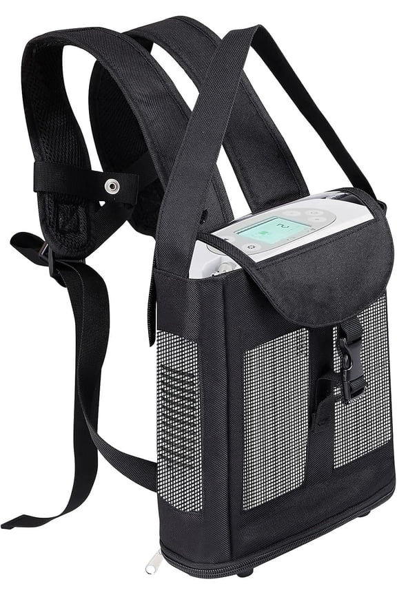 Oxygen Concentrator Backpack Fit for Inogen One G3, Portable Oxygen Machine Carrying Bag with Adjustable Shoulder Straps, Black