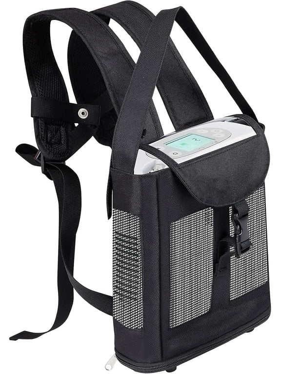 Oxygen Concentrator Backpack Fit for Inogen One G3, Portable Oxygen Machine Carrying Bag with Adjustable Shoulder Straps, Black