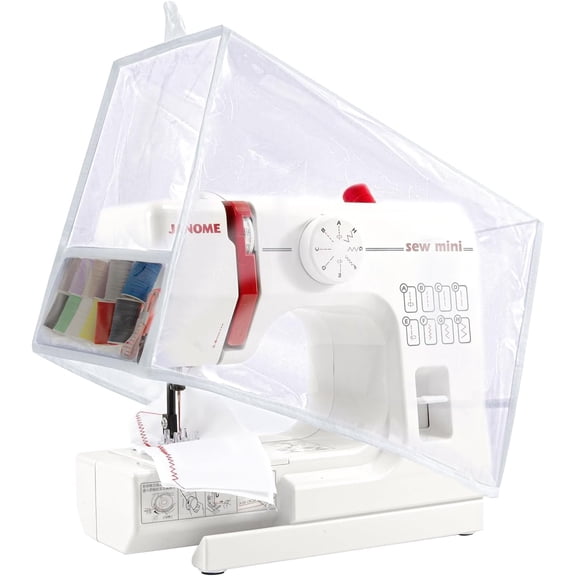 YXMEIGUO Sewing Machine Cover, Sewing Machine Dust Cover with Storage Pockets, Protective Dust Cover Compatible with for Most Standard Singer Brother Machines