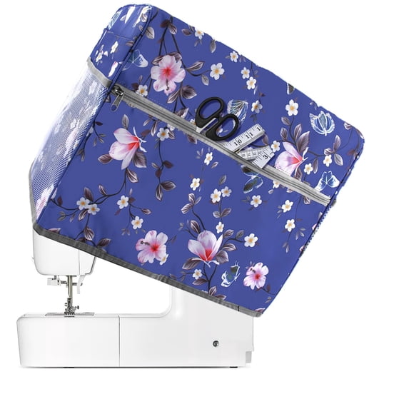 YXMEIGUO Sewing Machine Dust Cover, Protective Dustproof Waterproof Sewing Machine Cover with Side Handle and Essentials Covers Pockets Case for Most Standard Singer, Brother and Janome Machines
