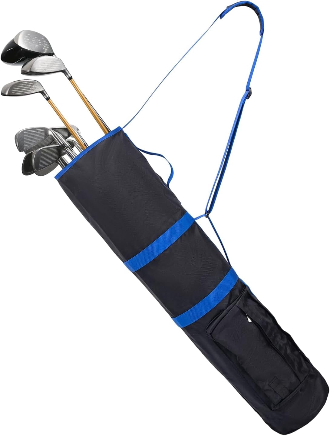 YXMEIGUO Small Golf Bag, Portable Golfer Travel Bag, Lightweight Golf Bag with Adjustable Strap, Sunday Golf Bags for Men and Women, Black