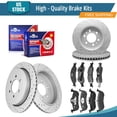 thumbnail image 1 of YXPCARS 12PCS Brake Kits, Front and Rear Drilled & Slotted Brake Rotors + Ceramic Brake Pads Kit for Ford Expedition Lincoln Navigator (54153+54152+1278+1279), 1 of 7