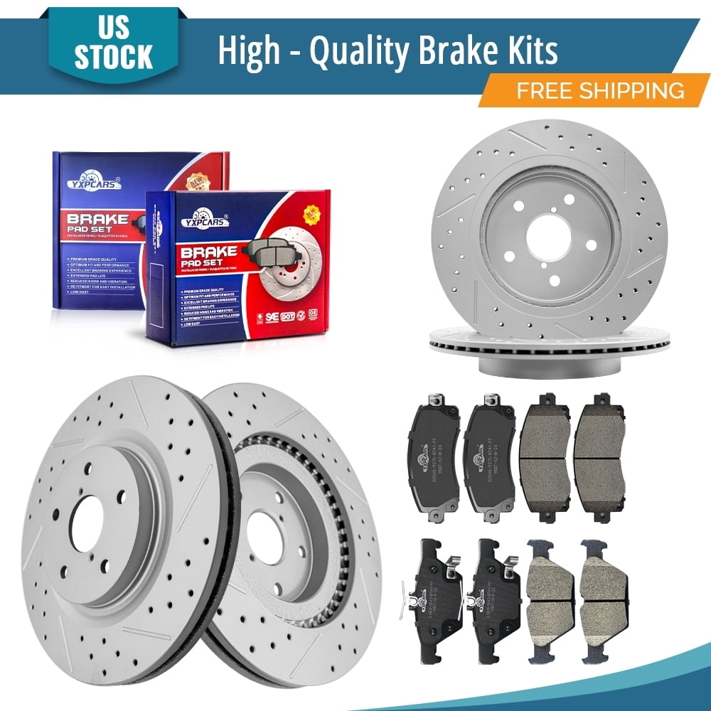 8pc Front Rear Brake Rotors Brake Pads Kit for 2020 - 2025 Subaru