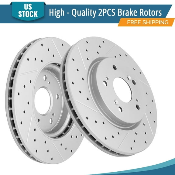 YXPCARS 2PCS Front Brake Rotors(120.40073), Drilled & Slotted Disc Rotors Kit for Acura RDX Honda Accord Crosstour Crosstour CR-V
