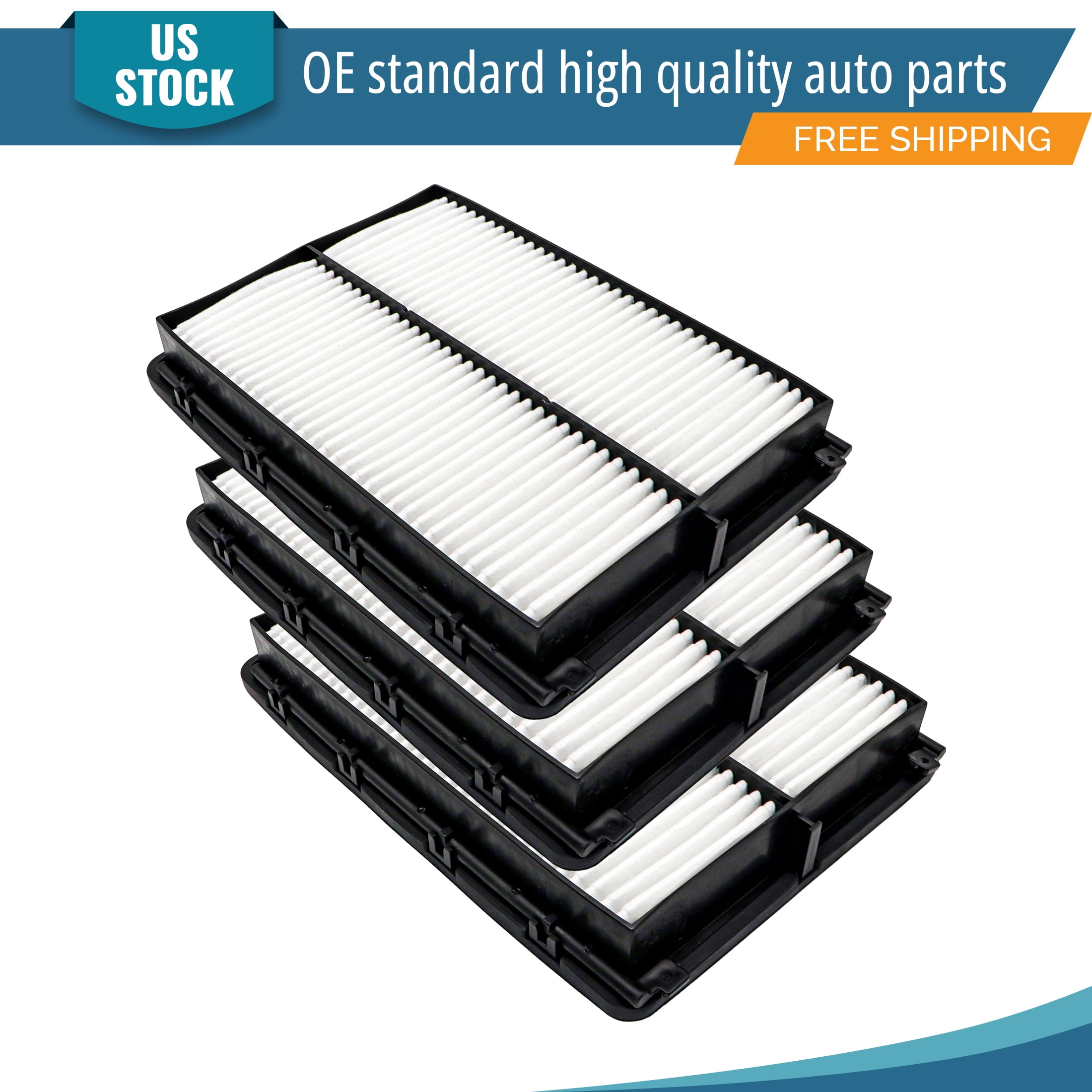 YXPCARS 3PCS Front Engine Air Filter for Hyundai Santa Fe Sport Palisade Kia Sedona Sorento, New Air Filter Replacement (CA11943)