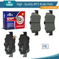 thumbnail image 1 of YXPCARS 4 x Rear Brake Pads (D1572), Ceramic Brake Pads for 2009 2010 2011 2012 Toyota Corolla All Models, 1 of 7
