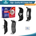 thumbnail image 1 of YXPCARS 4PCS Brake Pads(D1041), Rear Ceramic Pads for Nissan Armada TITAN INFINITI QX56 Jeep Commander Grand Cherokee, 1 of 7