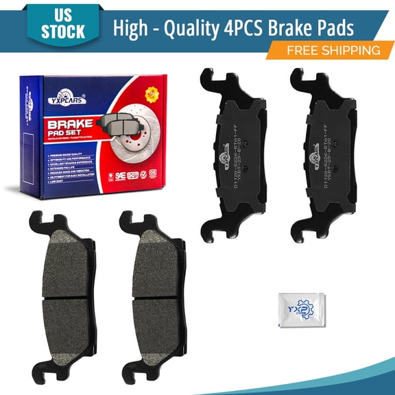 YXPCARS 4PCS Brake Pads(D1120), Rear Ceramic Pads for Hummer H3 2006-2010 H3T 2009-2010