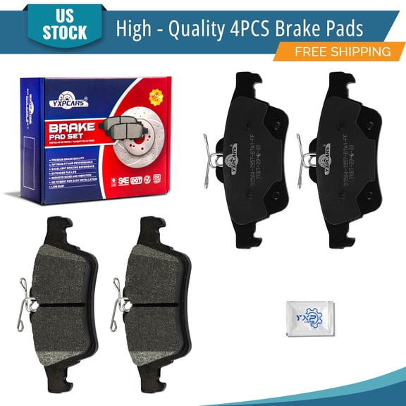 YXPCARS 4PCS Ceramic Brake Pads(Rear) for Ford Transit Connect EcoSport C-Max Focus Escape (D1564)