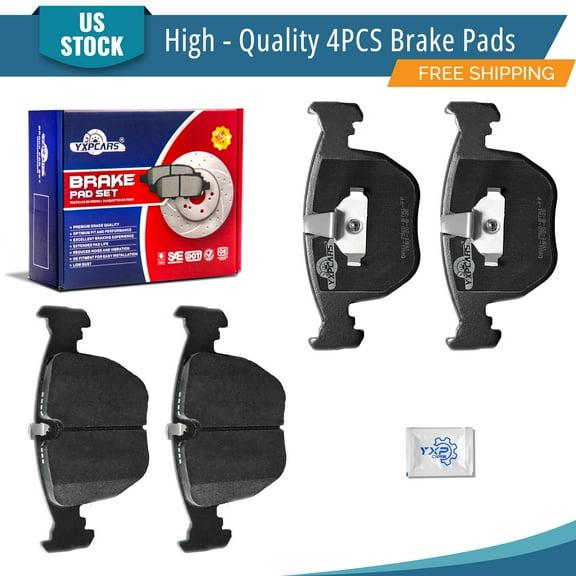 YXPCARS 4PCS Front Brake Pads (D681), Ceramic Pads for BMW 530i 540i 740i 740iL M5 X5