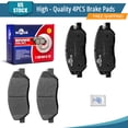 thumbnail image 1 of YXPCARS 4PCS Front Brake Pads Set, D1202 Ceramic Pdas for Hyundai Santa Fe/Santa Fe XL Entourage Kia Sedona Borrego, 1 of 7