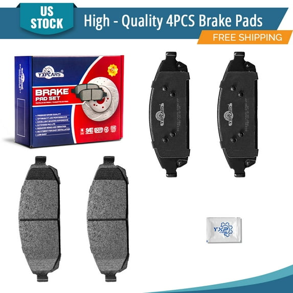 YXPCARS 4PCS Front Ceramic Brake Pads (D1080) for Jeep Commander 2006-2010 Grand Cherokee 2005-2010