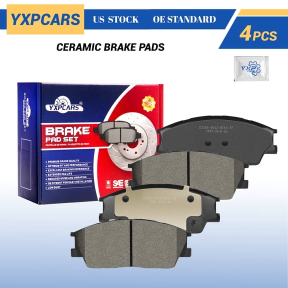YXPCARS 4PCS Front Ceramic Brake Pads (D2285), Brake Pads Set for Hyundai Venue Kia Soul