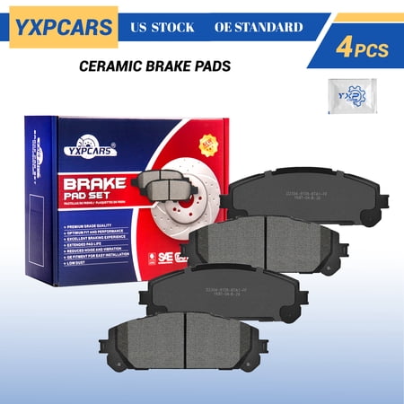 YXPCARS 4PCS Front Ceramic Brake Pads (D2304), Brake Pads Set for 2020 - 2024 Toyota Highlander