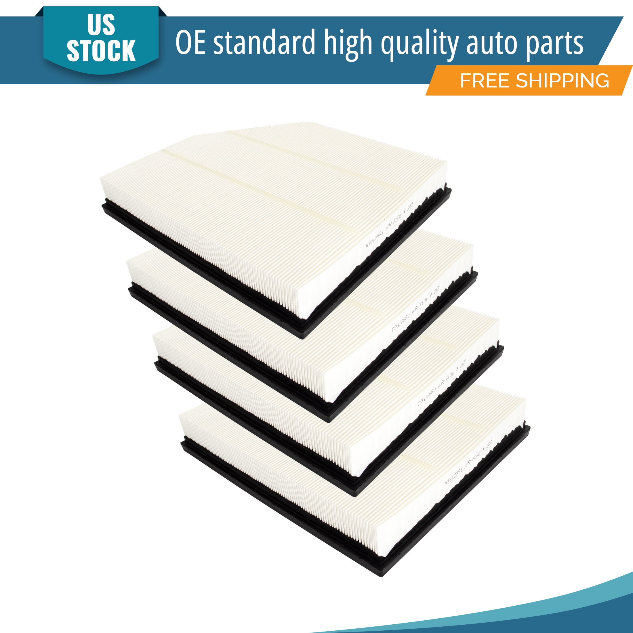 YXPCARS 4PCS Front Engine Air Filter for Cadillac CT4 CT5 2020 2021 2022 2023 2024 2025, New Air Filter Replacement (CA12961)