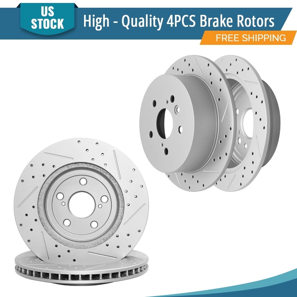 Lexus Rx 350 Rear Brake Rotor Replacement YXPCARS 4PCS Front & Rear Brake Rotors(121.44130; 121.44131), Drilled ...