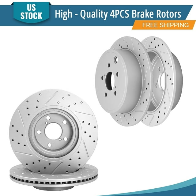 Drilled & Slotted Brake Rotors For Subaru Outback, Forester, Legacy, Impreza 2.5L