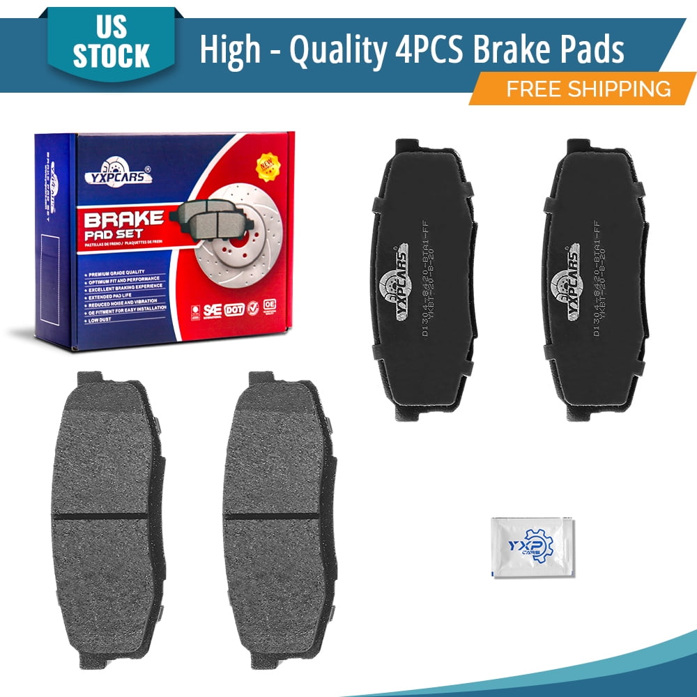 YXPCARS 4PCS Rear Brake Pads (D1304), Ceramic Pads for Toyota Land Cruiser 2008-2011 2013-2021 Sequoia 2008-2021 Tundra 2007-2021 Lexus LX570 2008-2011 2013-2021