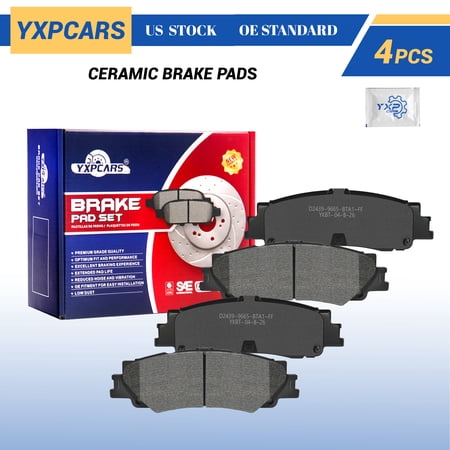 YXPCARS 4PCS Rear Ceramic Brake Pads (D2439), Brake Pads Set for Toyota Tundra Sequoia Lexus LX600