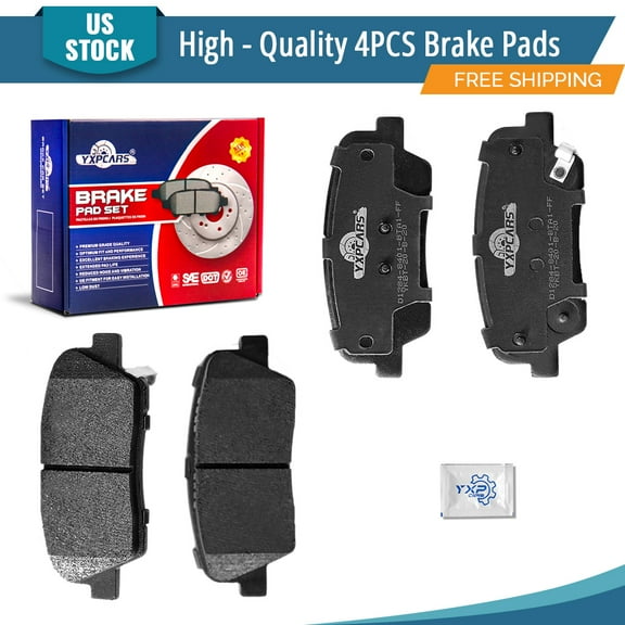 YXPCARS 4PCS Rear Ceramic Brake Pads for Kia K900 Sorento Hyundai Equus Genesis Coupe Santa Fe/Santa Fe XL (D1284)