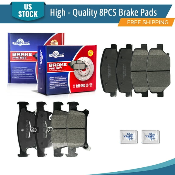 YXPCARS 8 x Front & Rear Ceramic Brake Pads (BD1886, BD1923), Brake Pads Set for 2016 2017 2018 2019 Buick Envision