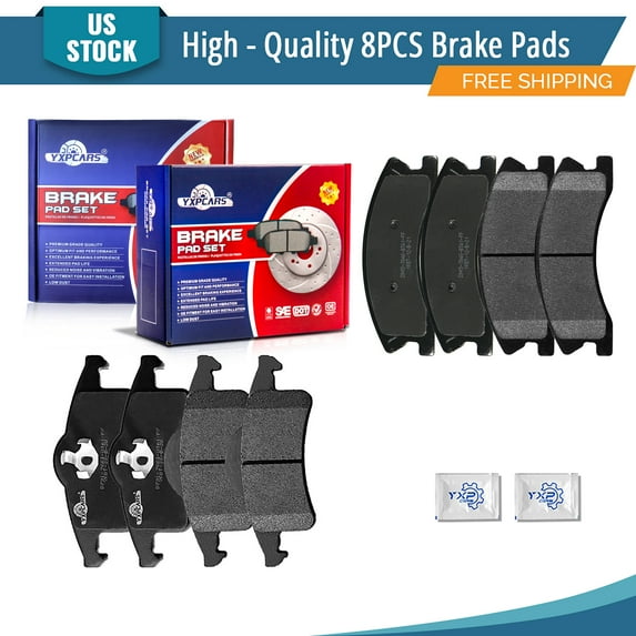 YXPCARS 8PCS Brake Pads(BD945+D791), Front & Rear Ceramic Pads for Jeep Grand Cherokee 1999-2004