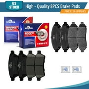 YXPCARS 8PCS Brake PadsD1094+D1100, Front & Rear Ceramic Pads for Nissan Frontier 2005-2019 V6 Models Only Xterra 2005-2015 All Models Suzuki Equator 2009-2012 RMZ-4, Sport Only