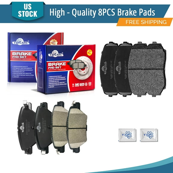 YXPCARS 8PCS Brake Pads(D1258+D1934), Front & Rear Ceramic Pads for Mazda CX-9 2016-2022 All Models