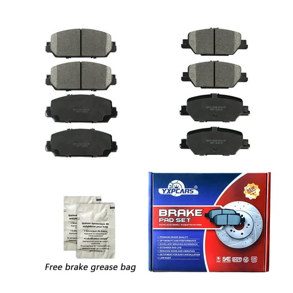 YXPCARS 8PCS Ceramic Brake Pads, Front and Rear, for 2017-2022 Honda CR-V