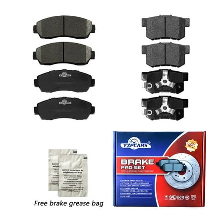 YXPCARS 8PCS Ceramic Brake Pads for Honda CR-V, Front & Rear (D1521, D1086)