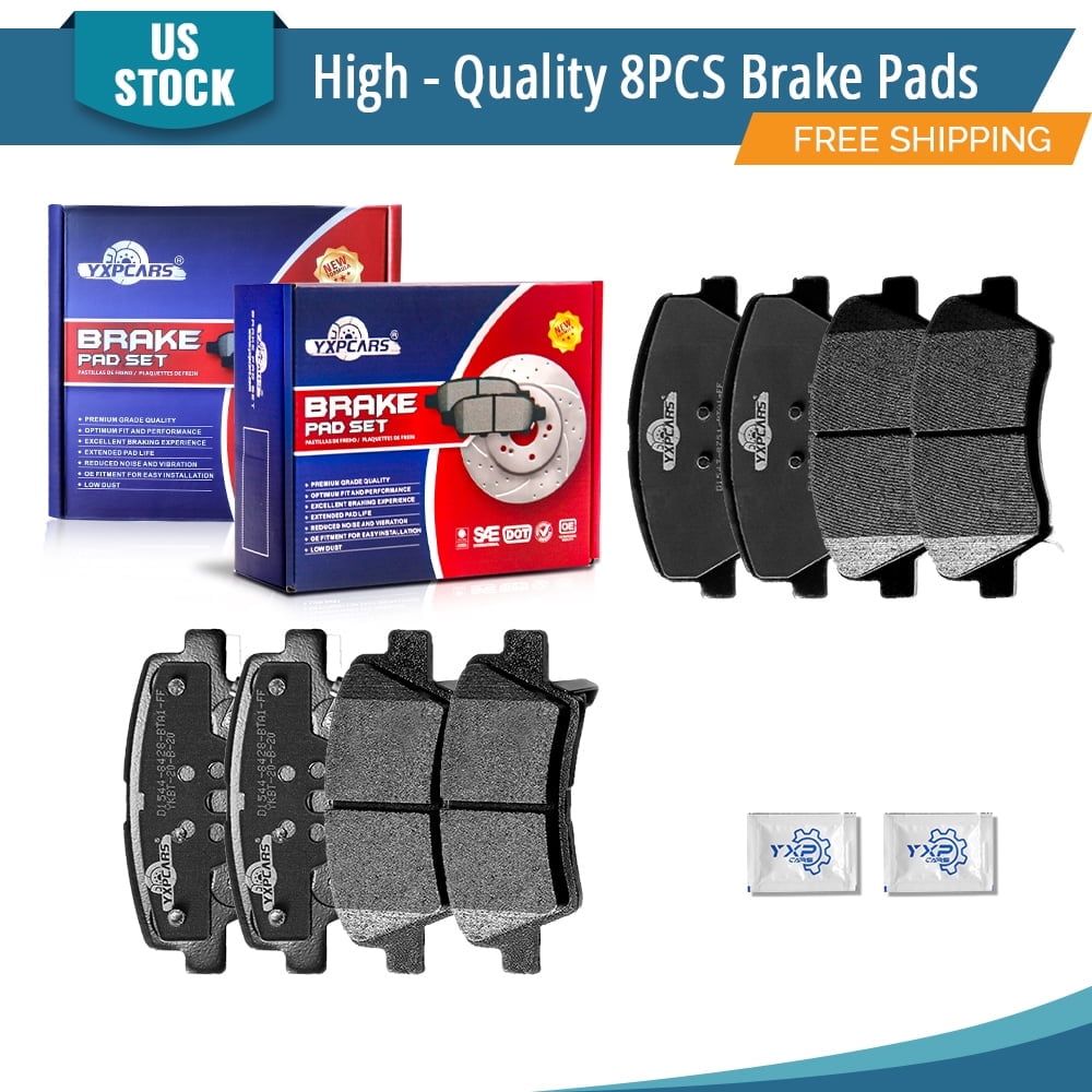 YXPCARS 8PCS Ceramic Brake Pads for Hyundai Elantra Veloster, Front ...