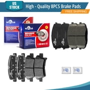 YXPCARS 8PCS Ceramic Brake Pads for Kia Soul 2014-2019 All Trim Levels, Front & RearD1397+D1544