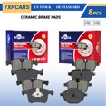 thumbnail image 1 of YXPCARS 8PCS Front Rear Ceramic Brake Pads (D1561+D1473), Brake Pads Set for 2011-2017 BMW X3 2015-2018 BMW X4, 1 of 7